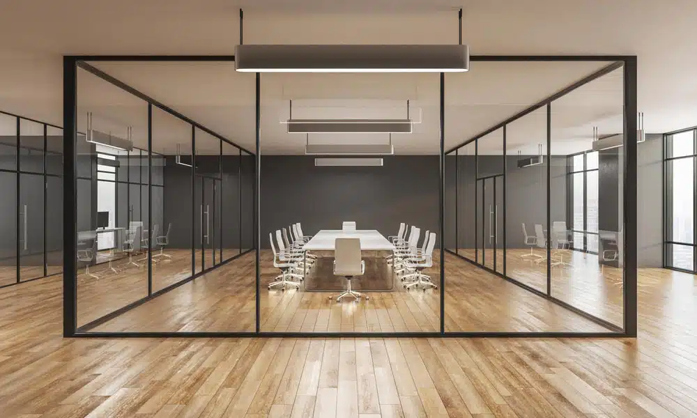 پارتیشن شیشه ای فریم لس