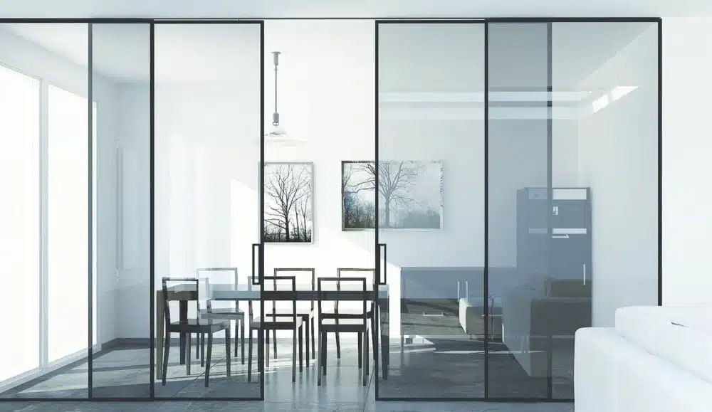 درب شیشه ای کشویی در منازل