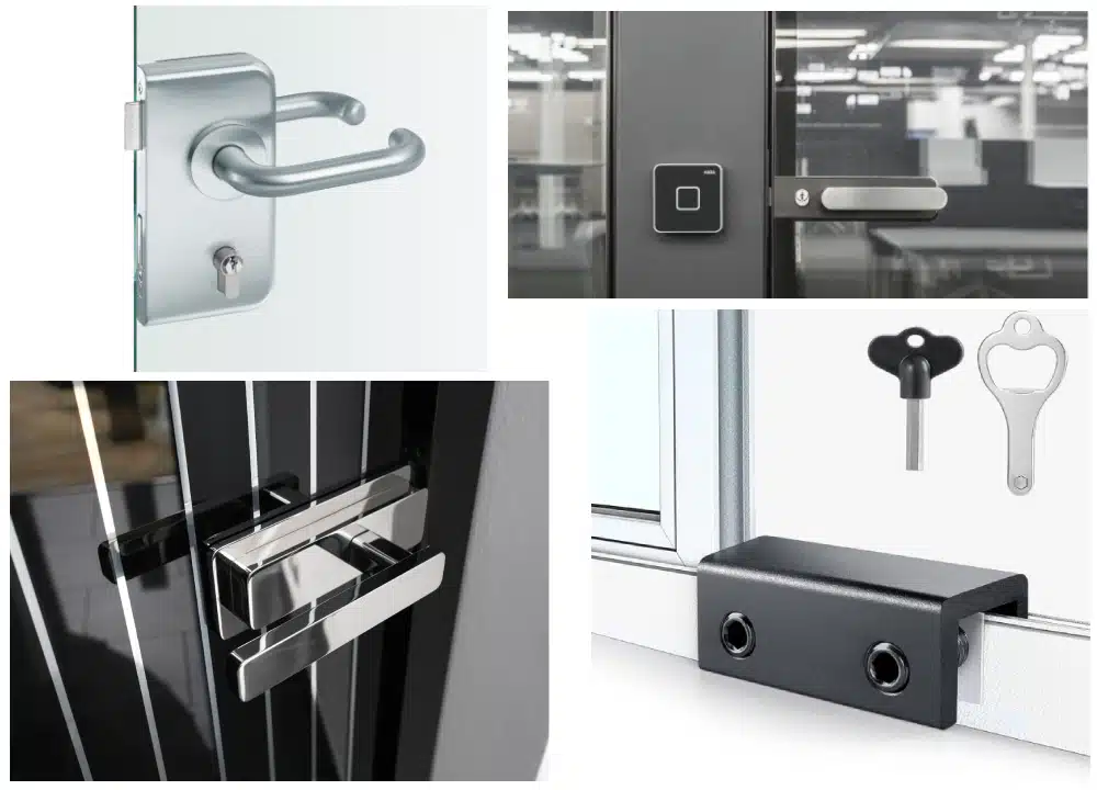 قفل پارتیشن شیشه ای