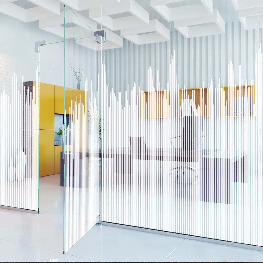 پارتیشن شیشه ای طرح دار