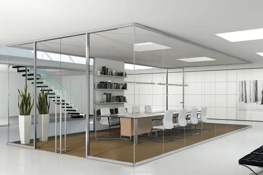 پارتیشن شیشه ای تک جداره
