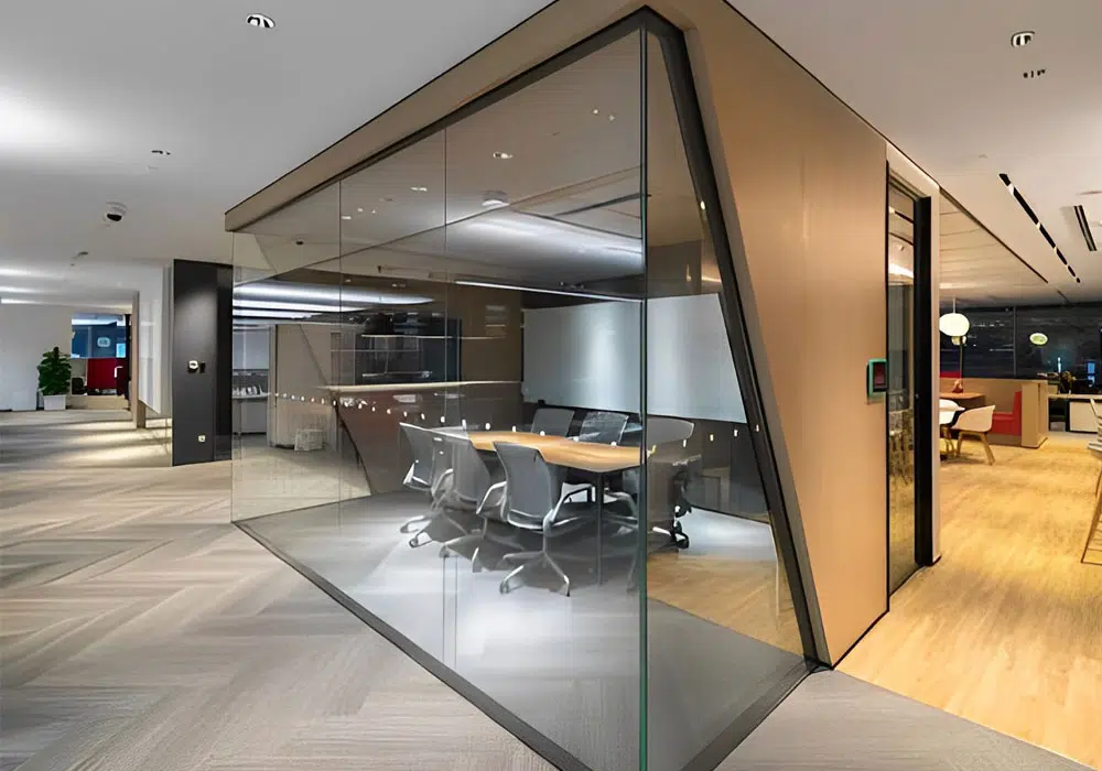 ترکیب پارتیشن شیشه ای با چوب