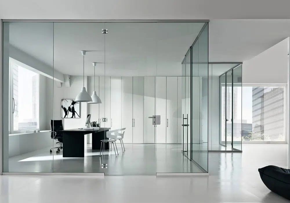 پارتیشن فریم لس شیشه ای