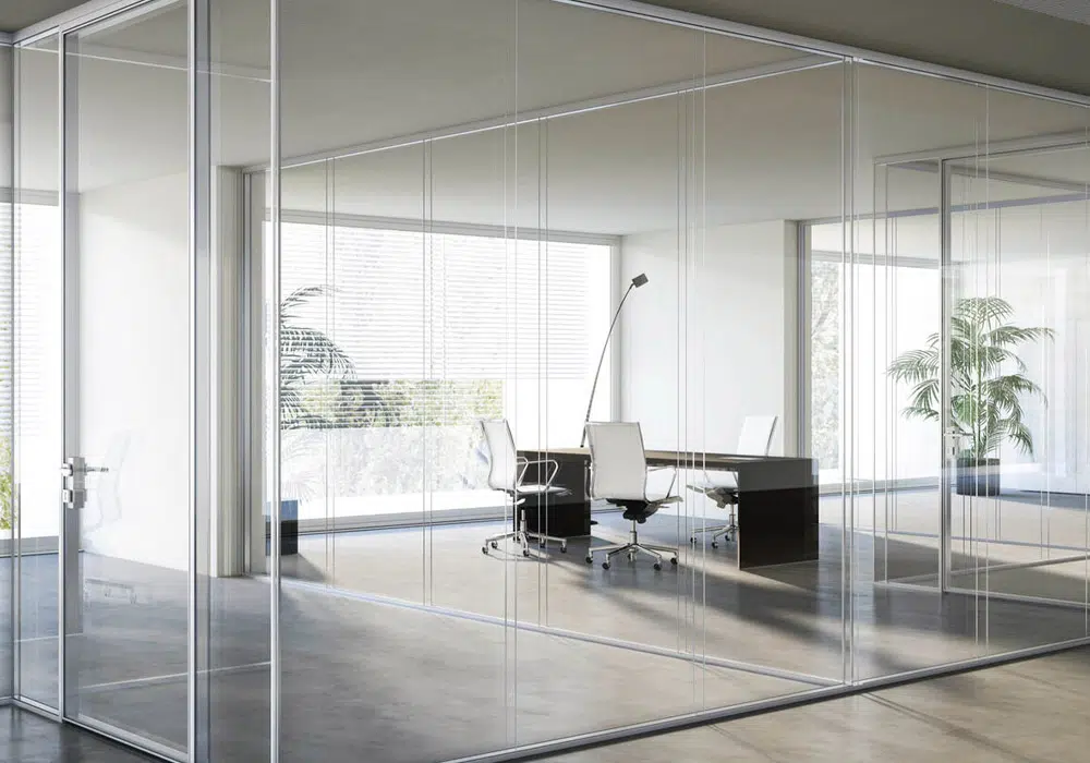 پارتیشن فریم لس شیشه ای