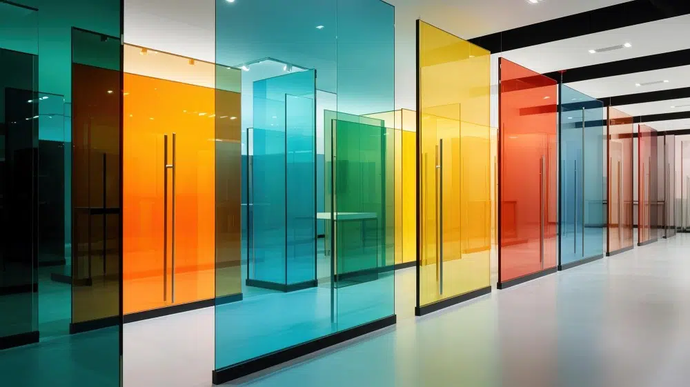 پارتیشن شیشه ای رنگی