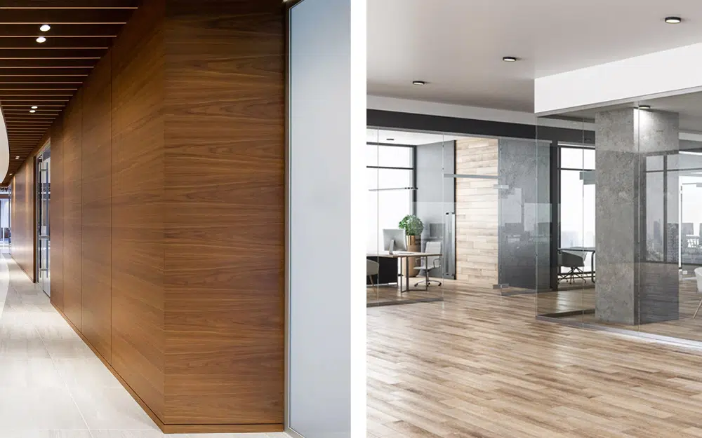 پارتیشن شیشه ای یا چوبی