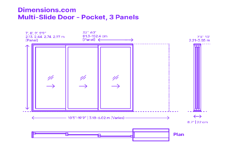 ابعاد استاندارد درب شیشه‌ ای